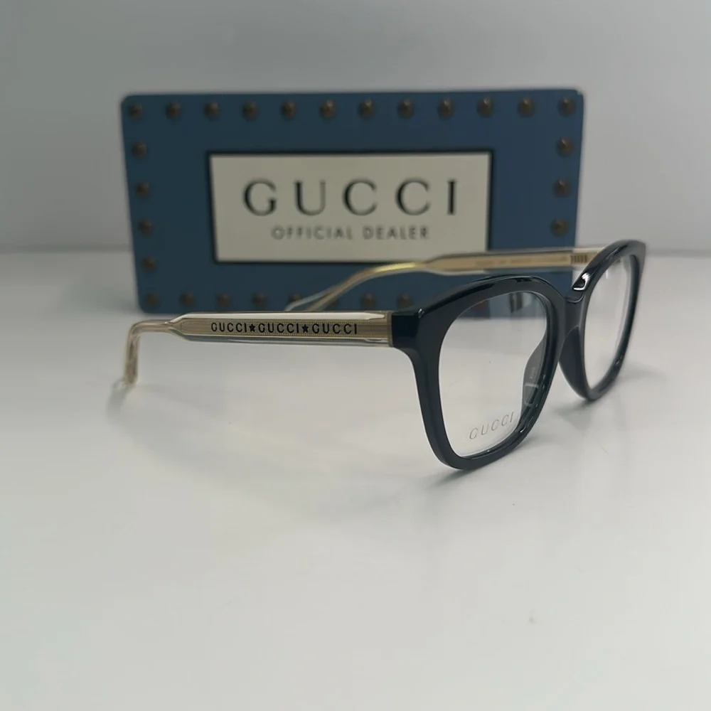 New - Gucci Seasonal Icon GG0566ON Eyeglasses 001 - Crystal